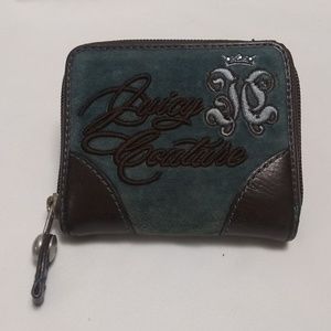 Juicy Couture Blue Brown Wallet EUC